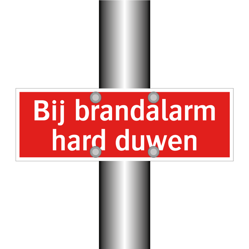 Bij brandalarm hard duwen