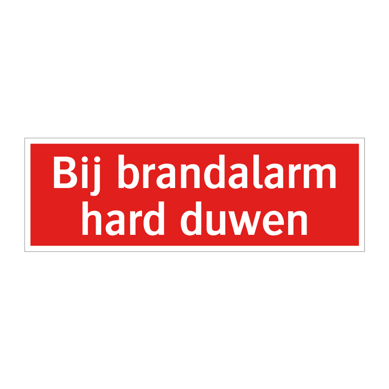 Bij brandalarm hard duwen