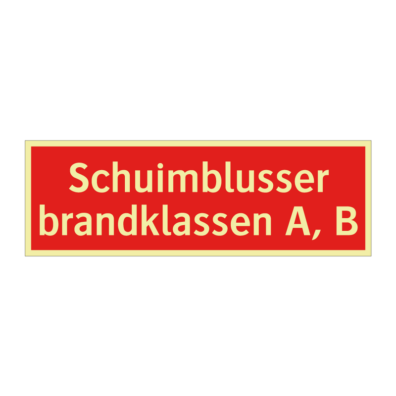 Schuimblusser brandklassen A, B