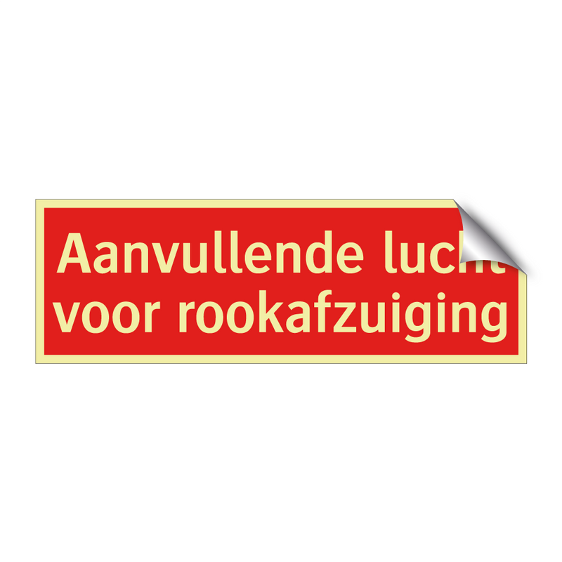 Aanvullende lucht voor rookafzuiging