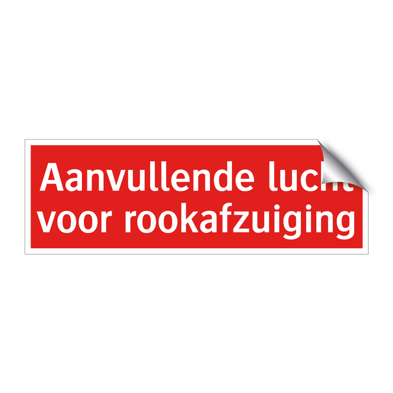 Aanvullende lucht voor rookafzuiging