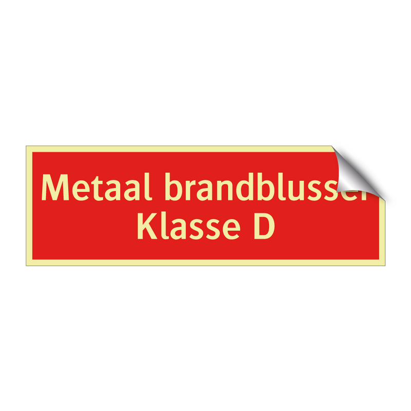 Metaal brandblusser Klasse D