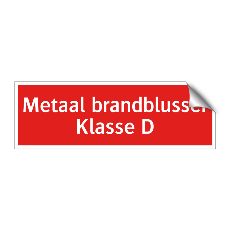 Metaal brandblusser Klasse D