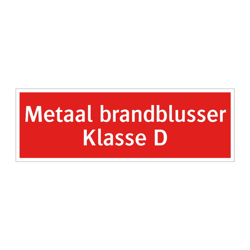 Metaal brandblusser Klasse D