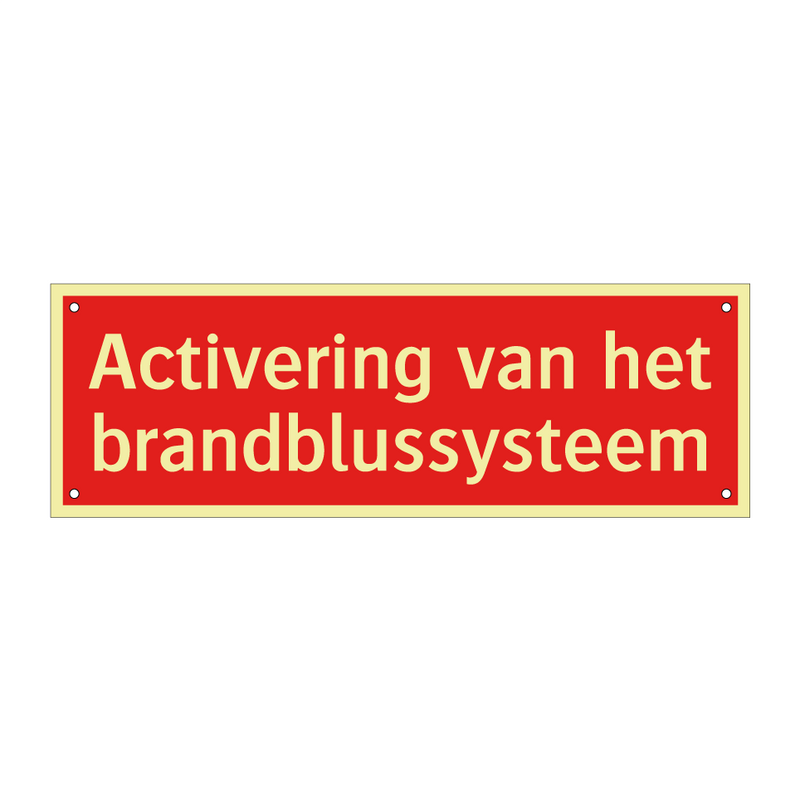 Activering van het brandblussysteem