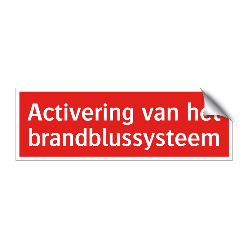 Activering van het brandblussysteem