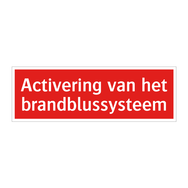 Activering van het brandblussysteem