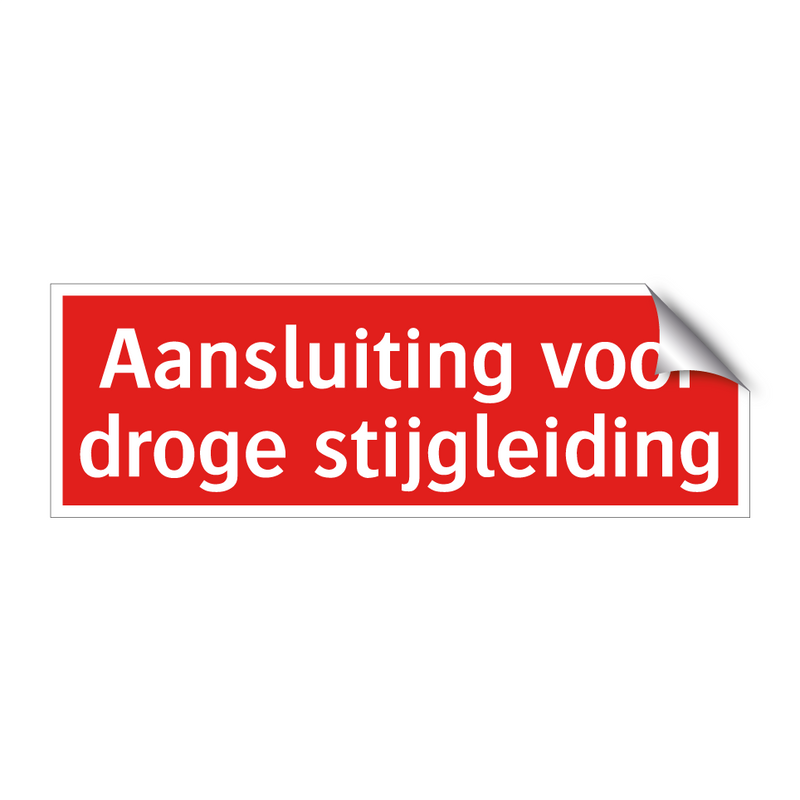 Aansluiting voor droge stijgleiding