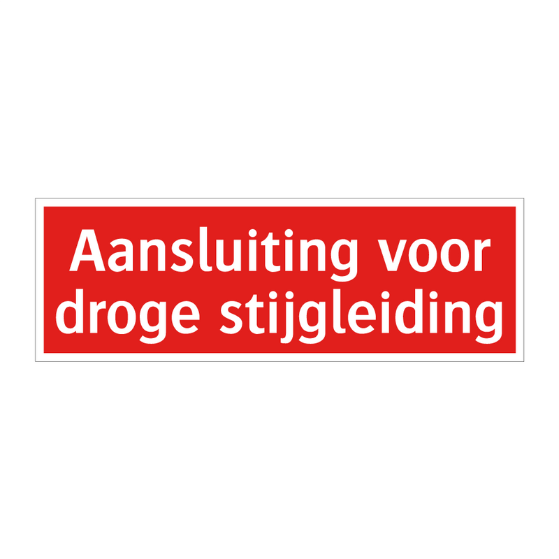 Aansluiting voor droge stijgleiding