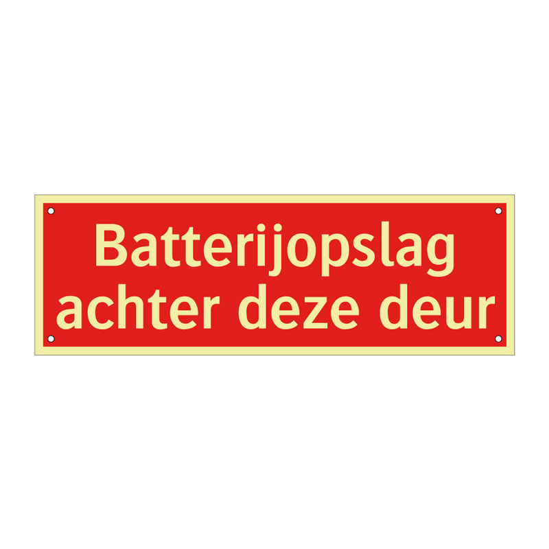 Batterijopslag achter deze deur