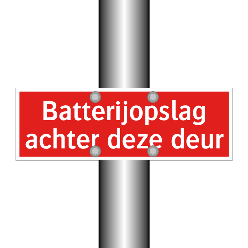 Batterijopslag achter deze deur