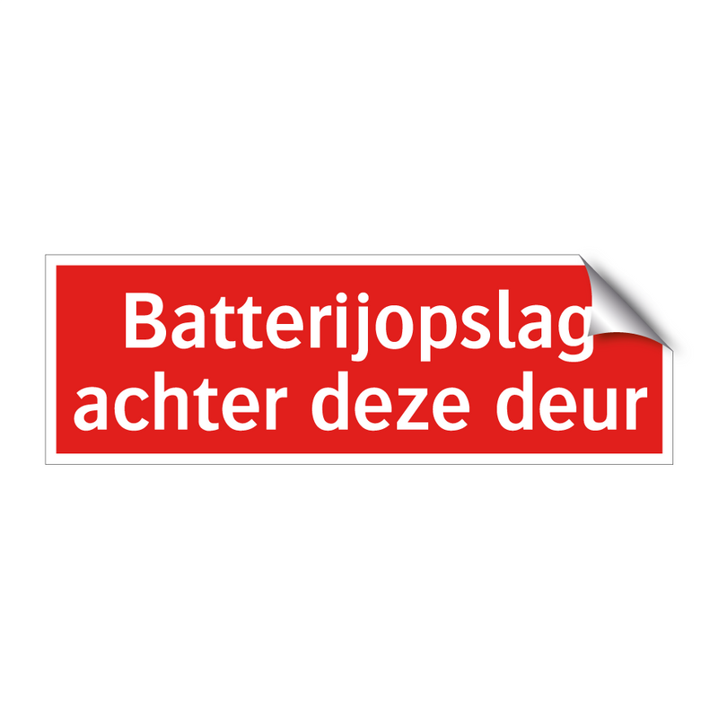 Batterijopslag achter deze deur