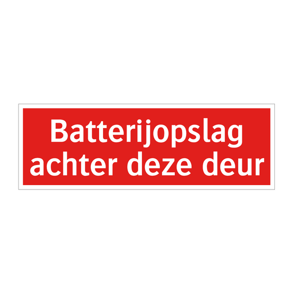 Batterijopslag achter deze deur