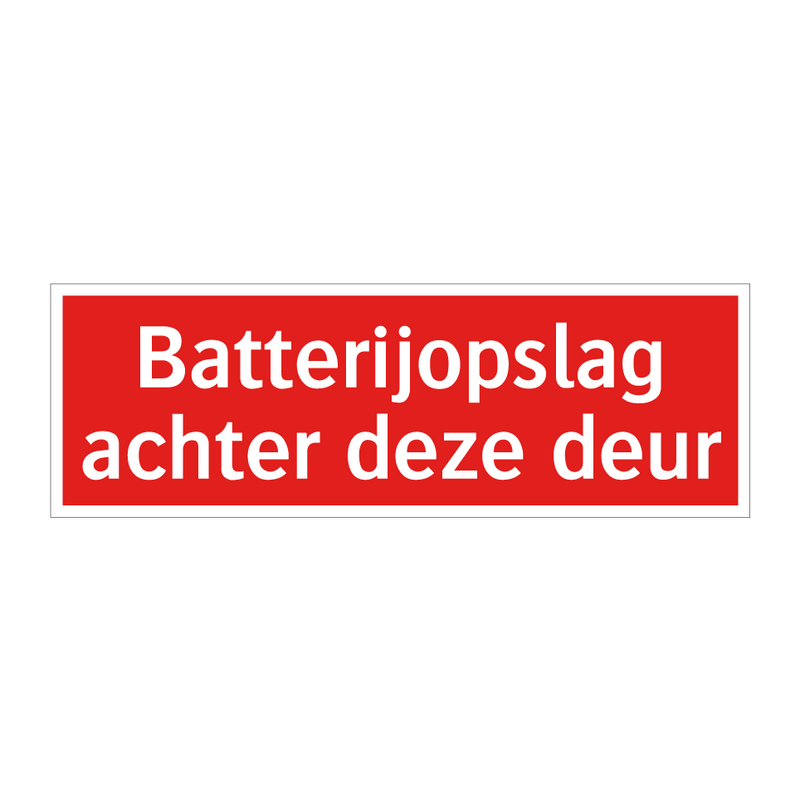 Batterijopslag achter deze deur