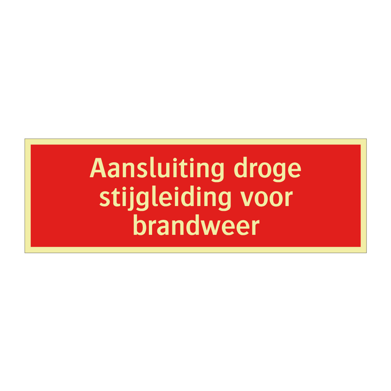 Aansluiting droge stijgleiding voor brandweer