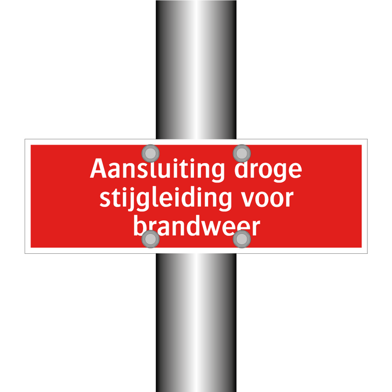 Aansluiting droge stijgleiding voor brandweer