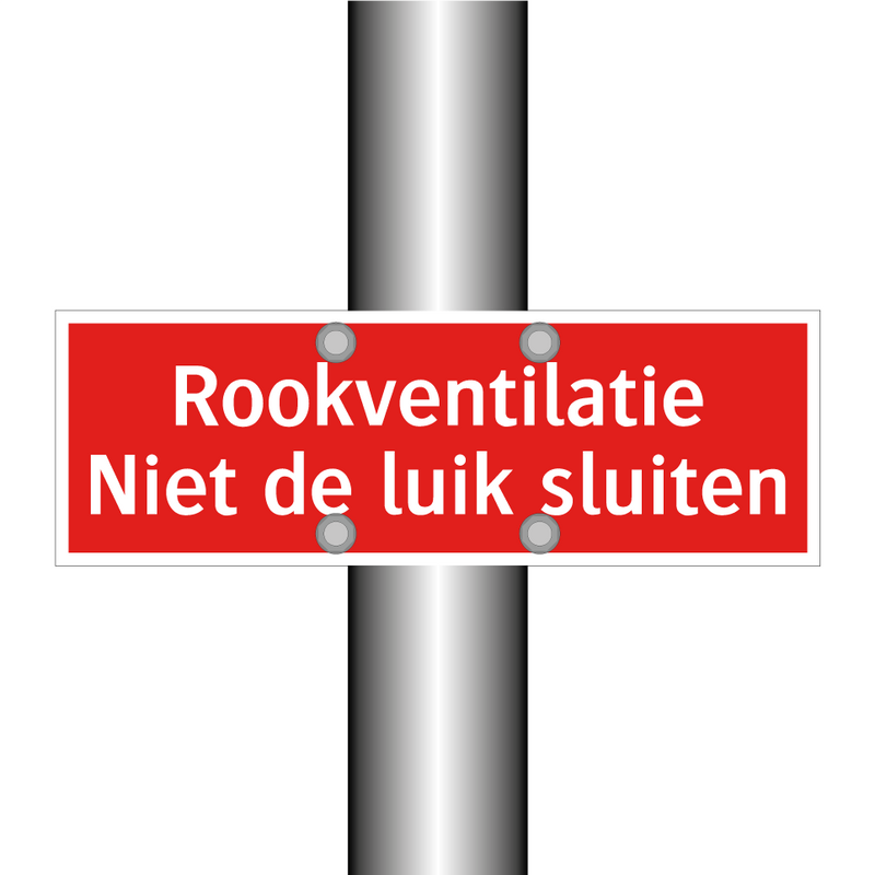 Rookventilatie Niet de luik sluiten