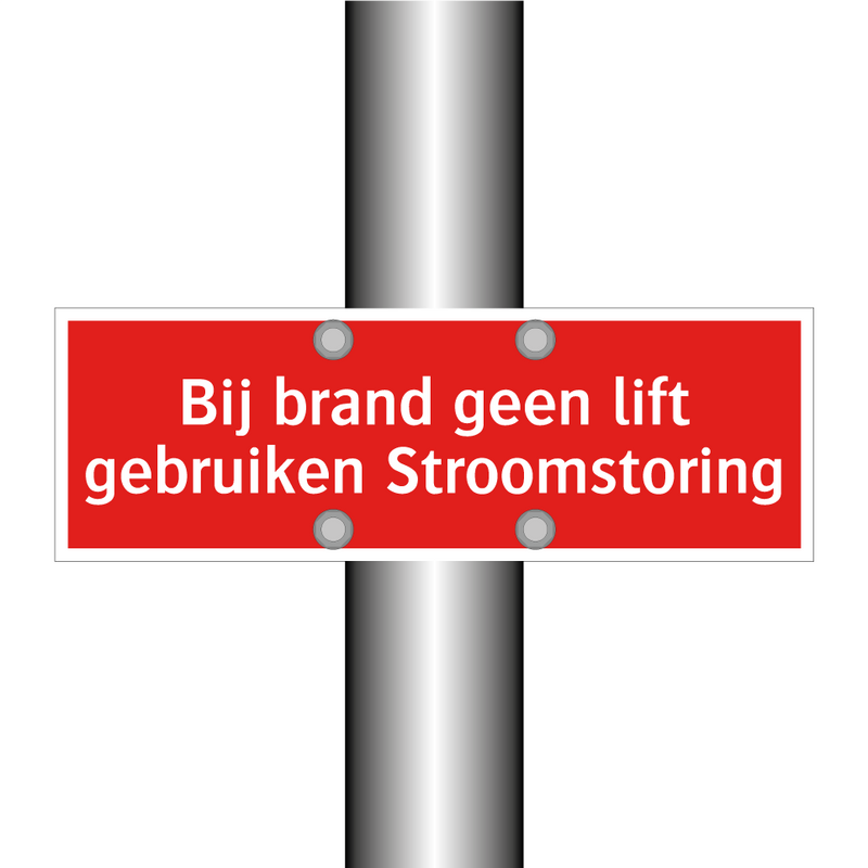 Bij brand geen lift gebruiken Stroomstoring