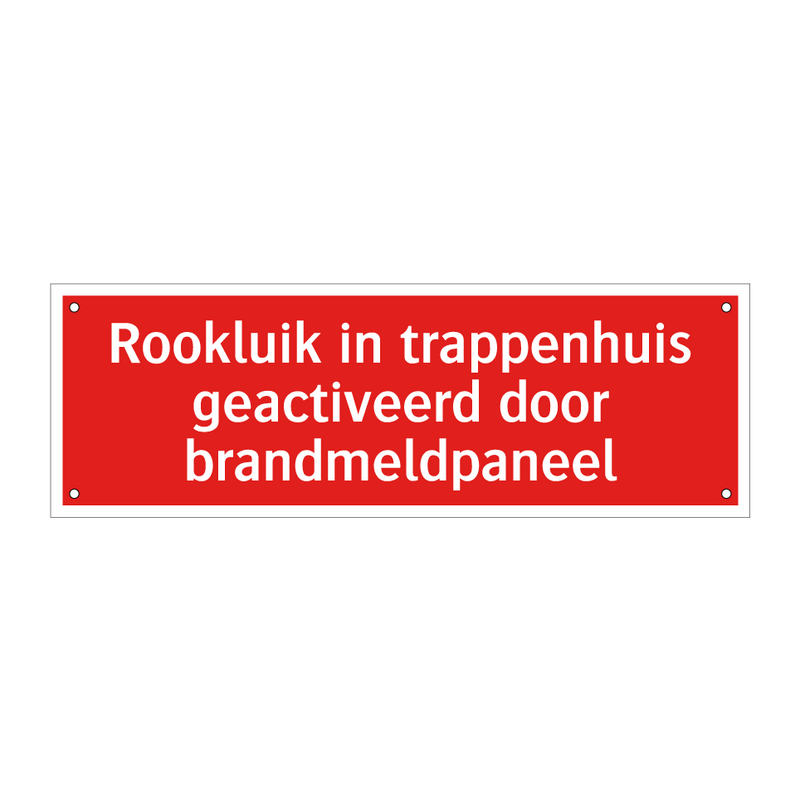 Rookluik in trappenhuis geactiveerd door brandmeldpaneel