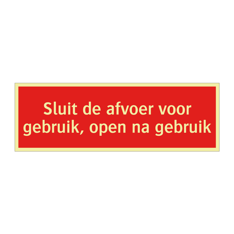 Sluit de afvoer voor gebruik, open na gebruik