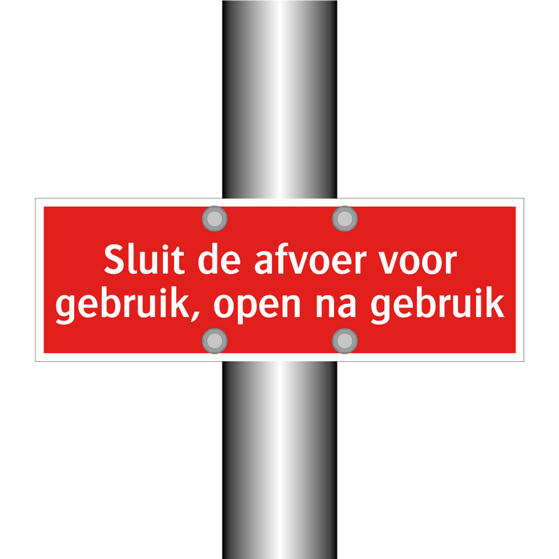 Sluit de afvoer voor gebruik, open na gebruik