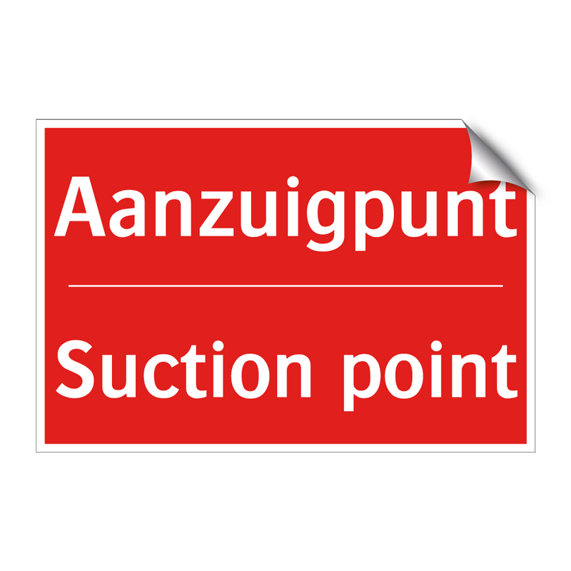 Aanzuigpunt - Suction point