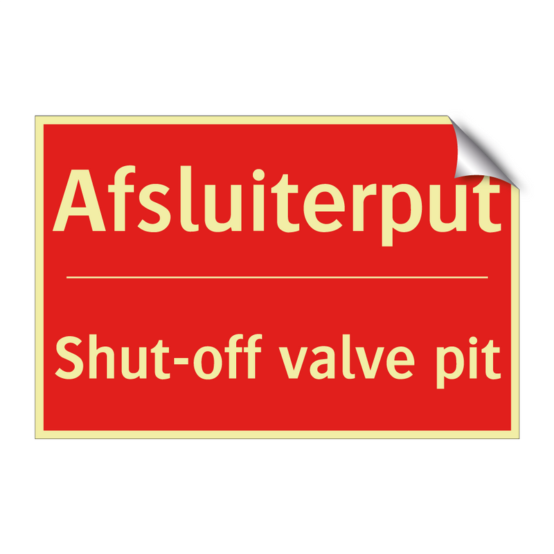 Afsluiterput - Shut-off valve pit