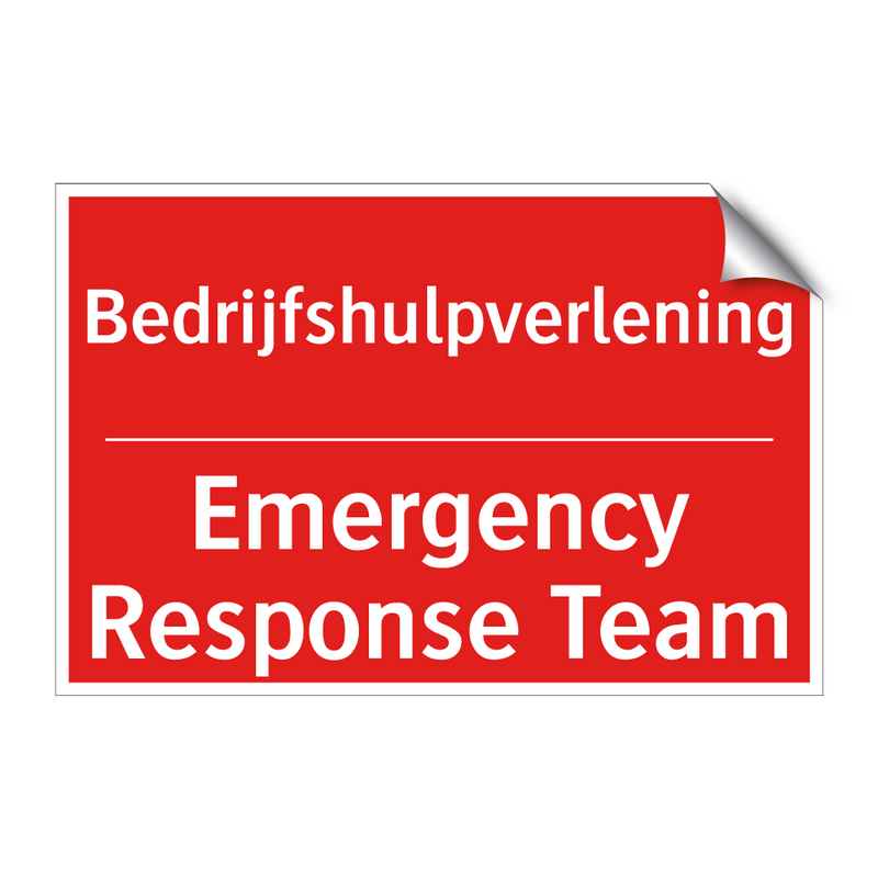 Bedrijfshulpverlening - Emergency Response Team