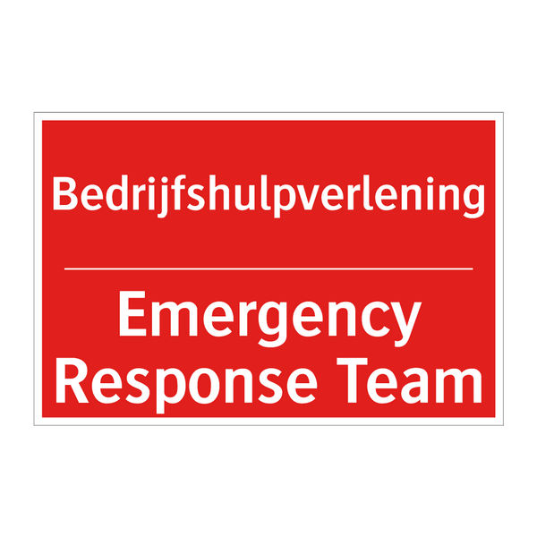 Bedrijfshulpverlening - Emergency Response Team