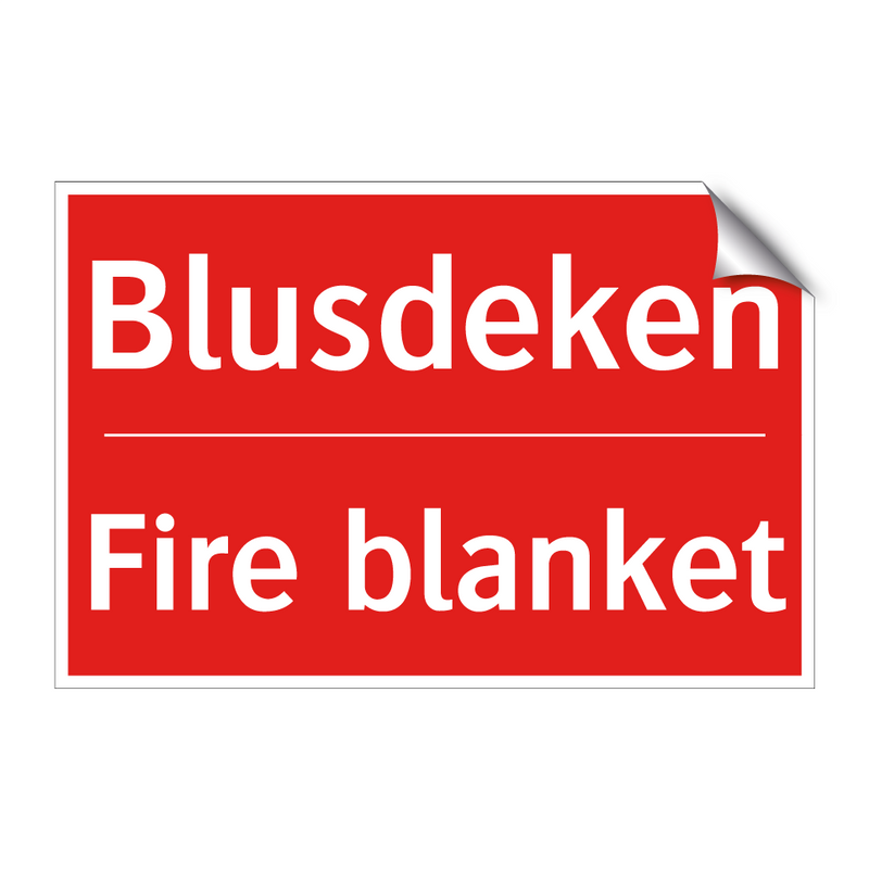 Blusdeken - Fire blanket