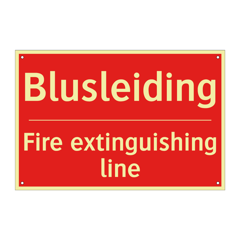 Blusleiding - Fire extinguishing line