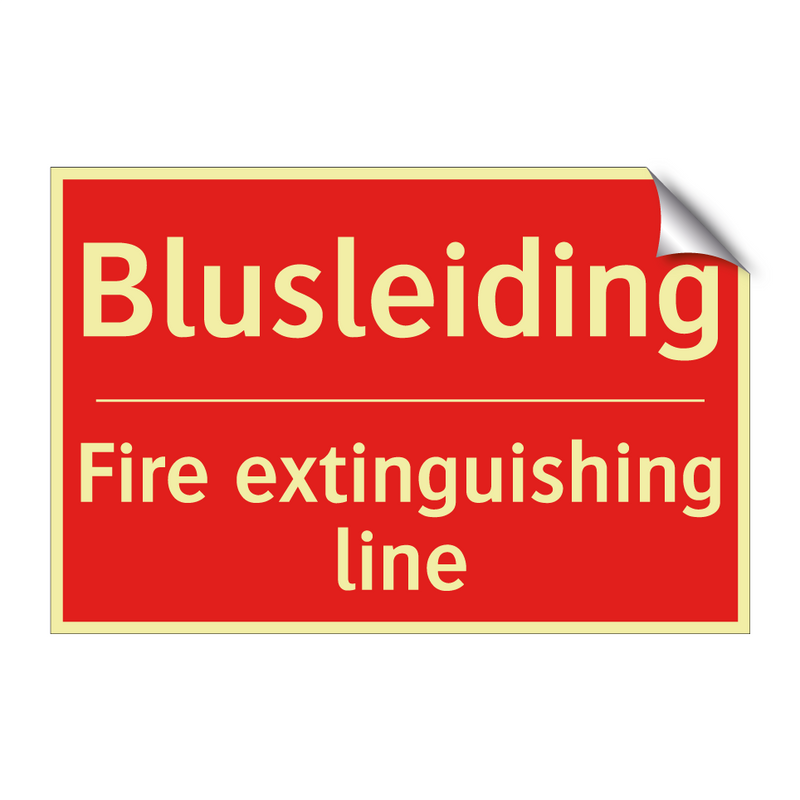 Blusleiding - Fire extinguishing line