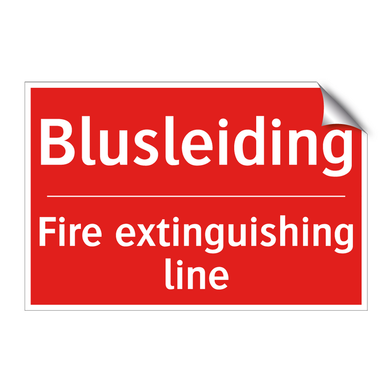 Blusleiding - Fire extinguishing line