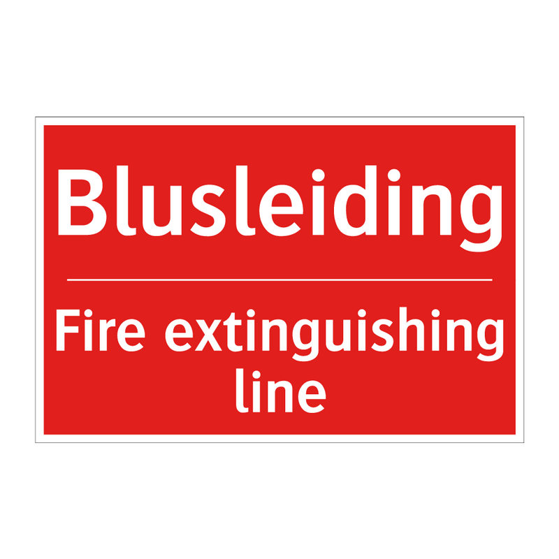 Blusleiding - Fire extinguishing line