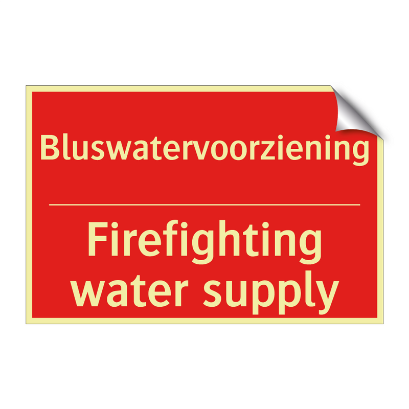 Bluswatervoorziening - Firefighting water supply