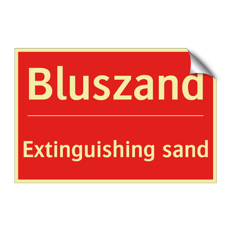 Bluszand - Extinguishing sand