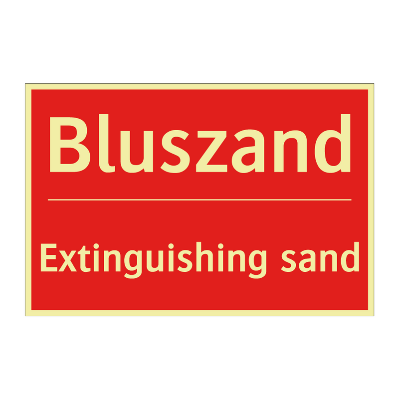 Bluszand - Extinguishing sand