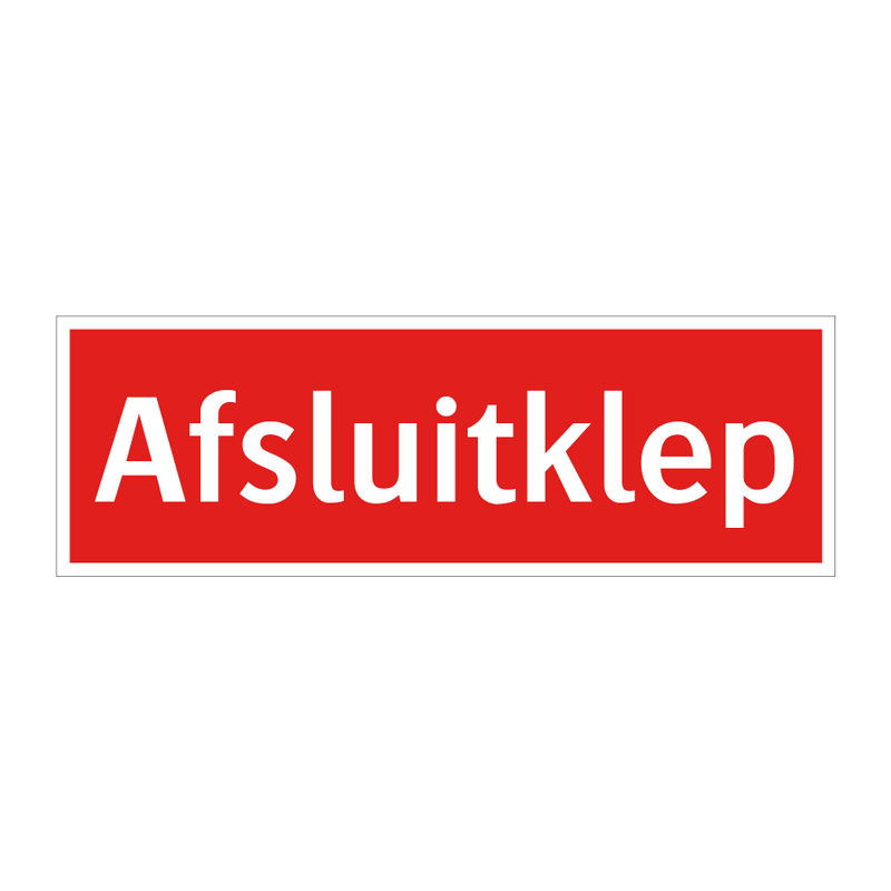 Afsluitklep