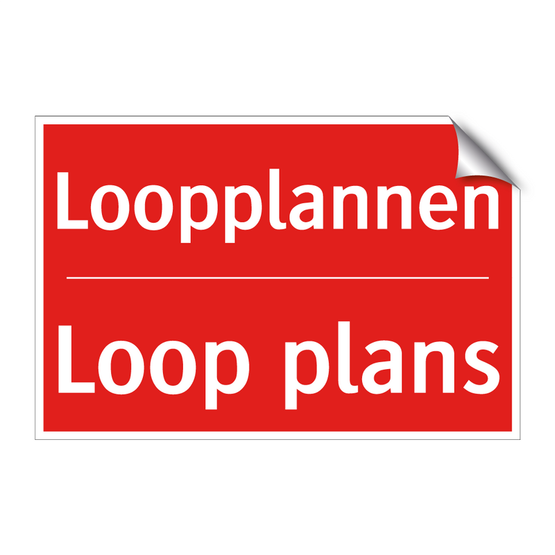 Loopplannen - Loop plans