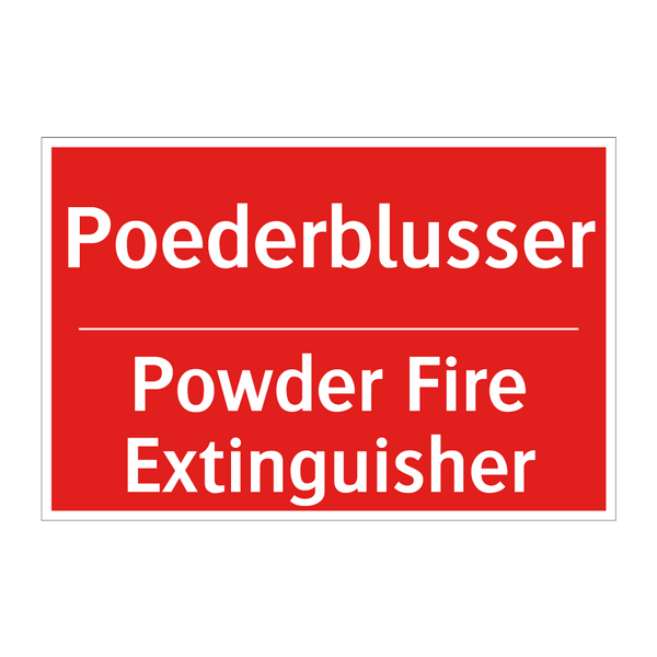 Poederblusser - Powder Fire Extinguisher