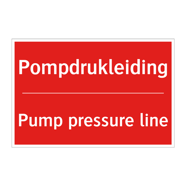 Pompdrukleiding - Pump pressure line