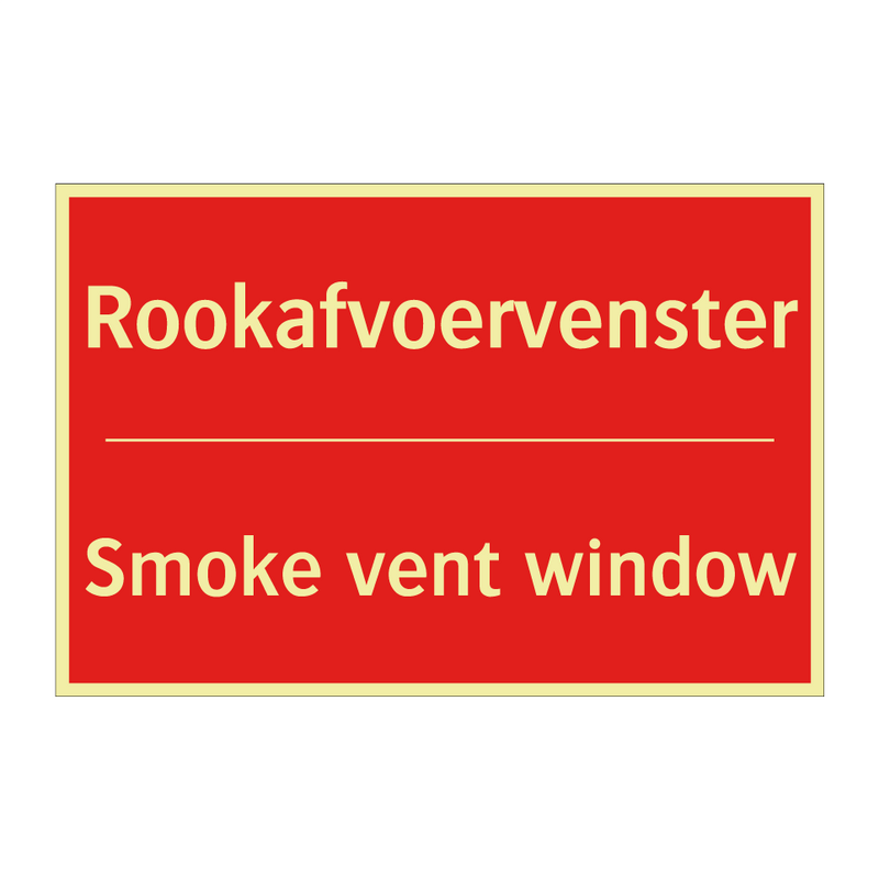 Rookafvoervenster - Smoke vent window