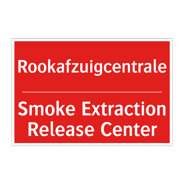 Rookafzuigcentrale - Smoke Extraction Release Center