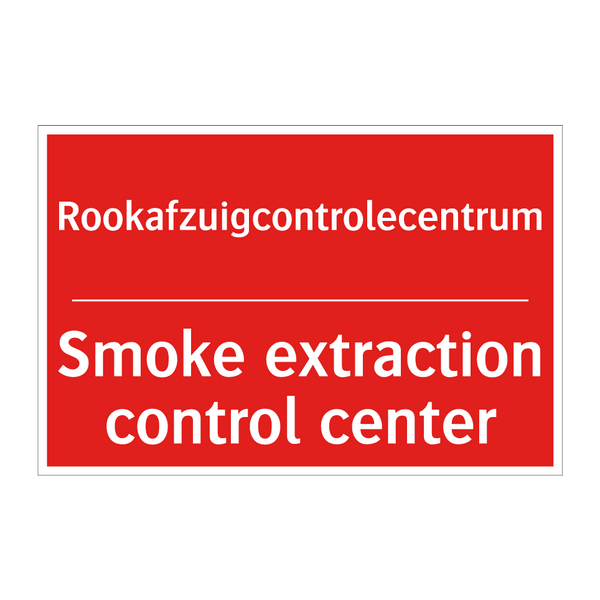 Rookafzuigcontrolecentrum - Smoke extraction control center