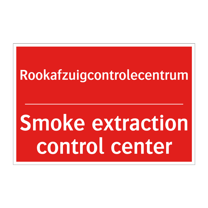 Rookafzuigcontrolecentrum - Smoke extraction control center