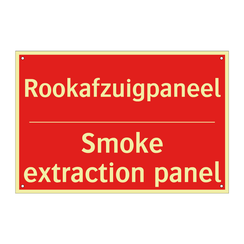 Rookafzuigpaneel - Smoke extraction panel