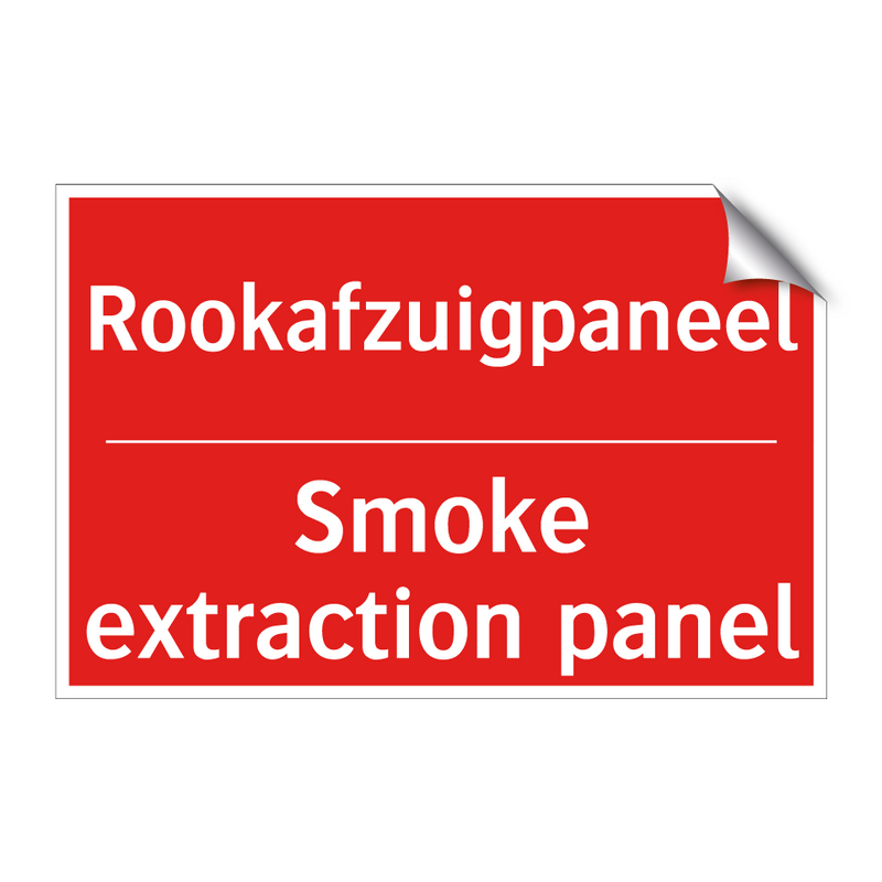 Rookafzuigpaneel - Smoke extraction panel