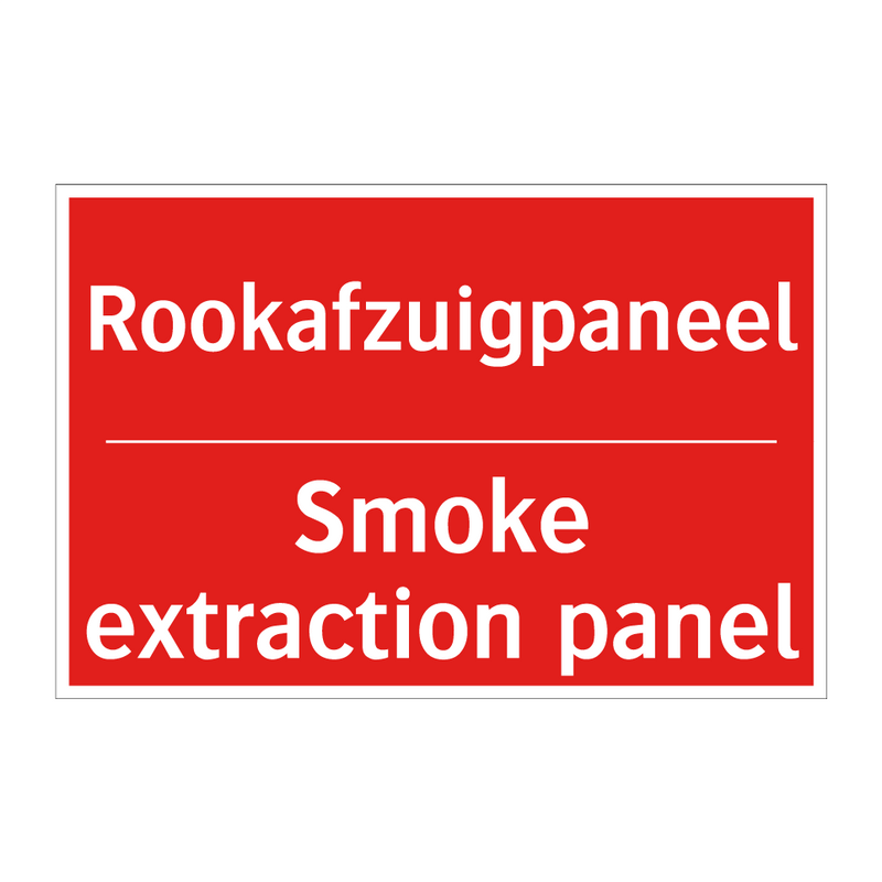 Rookafzuigpaneel - Smoke extraction panel