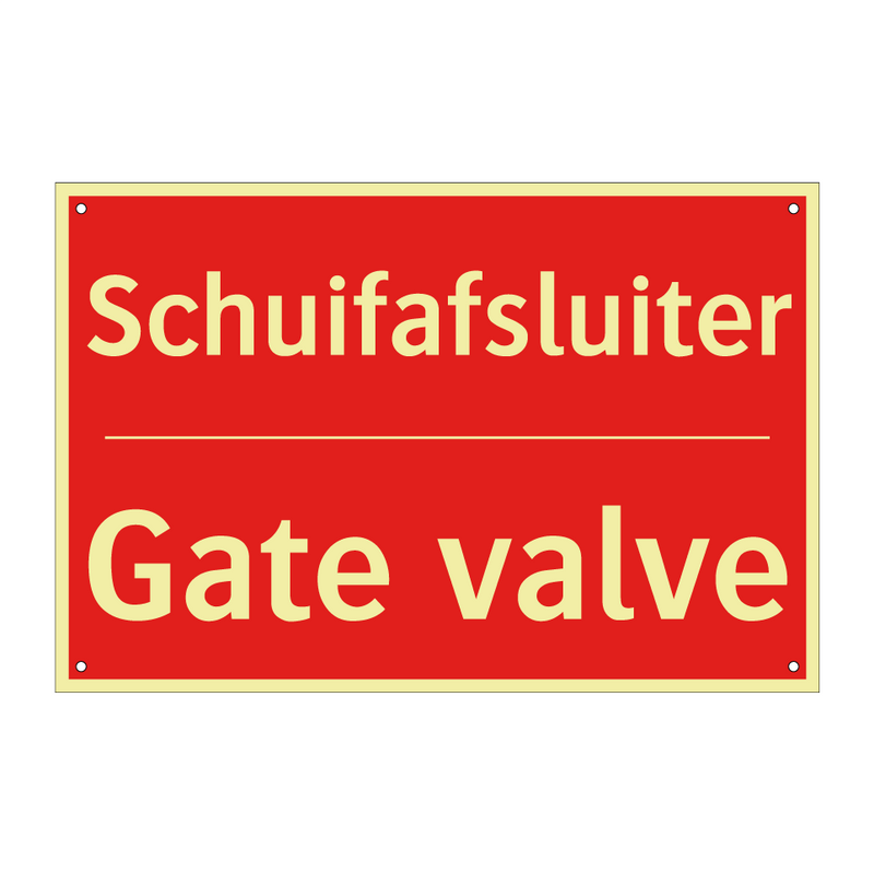 Schuifafsluiter - Gate valve