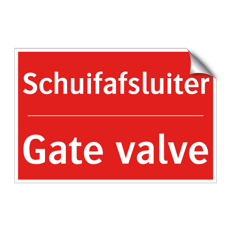 Schuifafsluiter - Gate valve